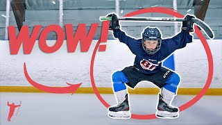 10YearOld SHOCKS World Class Skills Coach 🏒 [upl. by Ednyl]