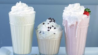 How to Make Milkshakes  Easy Strawberry Vanilla Chocolate Milkshakes Recipe [upl. by Nednarb663]