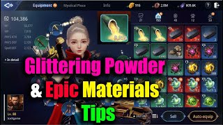 MIR4 Glittering Powder amp Epic Materials Farming Tips [upl. by Aiveneg]