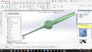 How to design the Propeller blade in solidworks [upl. by Tillio133]