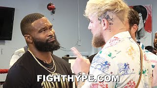 HIGHLIGHTS  HEATED JAKE PAUL VS TYRON WOODLEY TRASH TALK PRESS CONFERENCE FIRST ENCOUNTER [upl. by Cloutman]