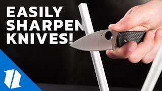 How to Sharpen a Pocket Knife  The Spyderco Sharpmaker [upl. by Adnilemreh77]