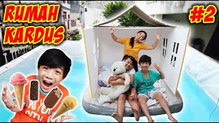 24 JAM DI RUMAH KARDUS APUNG 1 WARNA KOLAM RENANG Part 2 ES KRIM  Vlog Drama Lucu  CnX Adventurers [upl. by Lekkim189]