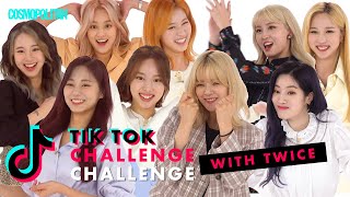 KPop Girl Group TWICE Nailed These Crazy TikTok Dances  TikTok Challenge Challenge  Cosmopolitan [upl. by Ailadi648]