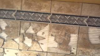 Tile backsplash removal without drywall damage [upl. by Lotty]