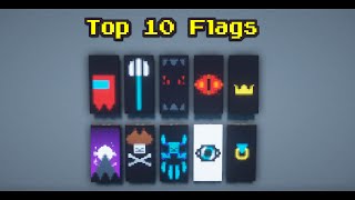 Top 10 Minecraft Banner Tutorial [upl. by Yeleak]