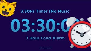 3 Hour 30 minute 🔴 Timer Countdown No Music  1 Hour Loud Alarm [upl. by Appleby]