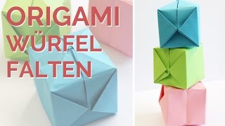 Origami Würfel falten  Origami Cube  Faltanleitung  Talude [upl. by Osrick879]