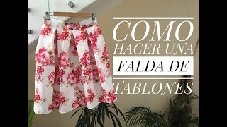 Como Hacer Una Falda de Tablones Tableada [upl. by Krystin]