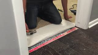 How to transition carpet to hardwood carpettoolzcom [upl. by Persons]