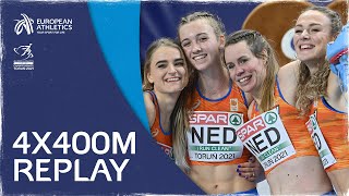 Womens 4x400m Final  Torun 2021 [upl. by Drofniw922]