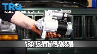 How To Replace Starter 19842001 Jeep Cherokee [upl. by Eirtemed]