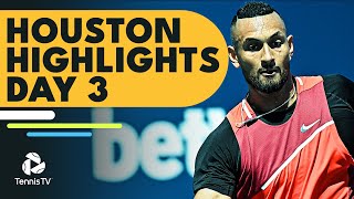 Kyrgios Meets Paul Opelka Querrey amp Wolf Feature  Houston 2022 Highlights Day 3 [upl. by Alcot]