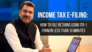 Income Tax EFiling How To File Returns Using ITR1 Form In Less Than 10 Minutes [upl. by Kenta]