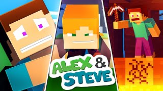 Alex and Steve Life MOVIE 4 Minecraft Animation [upl. by Nahpets]