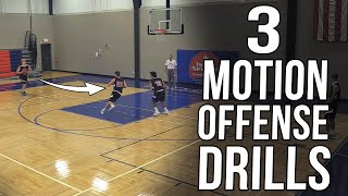 3 Motion Offense Drills  How To Coach Screening amp Cutting [upl. by Okorih]