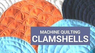 Machine Quilting Clamshells Tutorial Freemotion Quilting Along [upl. by Atnauq]