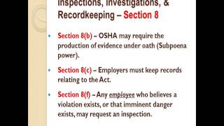 The Occupational Safety and Health Act OSH Act [upl. by Nyleek]