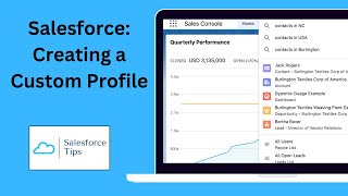 Salesforce Example Creating a Custom Profile [upl. by Loralee82]