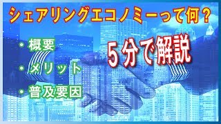 【共有経済】シェアリングエコノミー とは？【前編】 [upl. by Desmond]