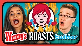 YouTubers React to Wendys ROASTS Twitter [upl. by Alfeus]