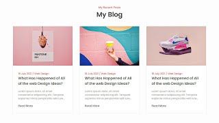 How To Create A Blog Section Using HTML and CSS [upl. by Unhsiv]