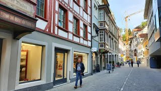 Switzerland Walking through St Gallen [upl. by Aiciruam]