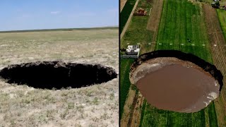 17YearOld Discovers and Nearly Falls Into Massive Sinkhole [upl. by Levine]