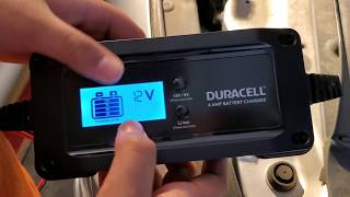 Duracell 4 Amp Battery Charger and Maintainer  Unboxing and review [upl. by Egidius]