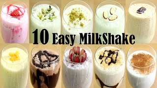 10 EASY MILKSHAKE RECIPE – HOW TO MAKE REFRESHING SUMMER DRINKS [upl. by Naxor]