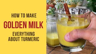 How to make GOLDEN MILK aka TURMERIC MILK properties and benefits [upl. by Allevon]