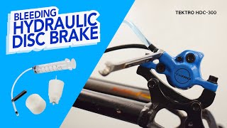 Bleeding the Hydraulic Disc Brake  Tektro HDC300 [upl. by Yeclehc]