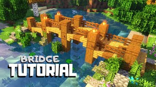 Minecraft How to Build a Simple Bridge Tutorial [upl. by Aicnetroh]