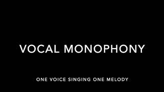 Monophony Examples [upl. by Anerahs]