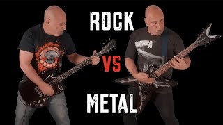 Rock VS Metal Guitar Riffs Battle [upl. by Brigida574]