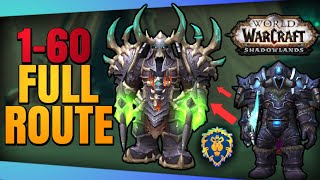 WOW Level 160 Alliance Leveling Guide 2022 [upl. by Esined368]