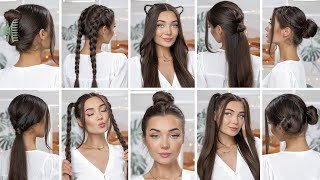 10 EASY HEATLESS BACK TO SCHOOL HAIRSTYLES [upl. by Philbrook]