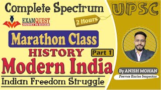 Marathon Class  HistoryModern India  Indian Freedom Strugglespectrum for UPSC EPFO  Part 1 [upl. by Idnac725]