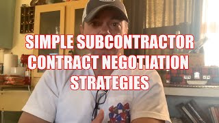 Subcontractor Contract Negotiations [upl. by Hollyanne]