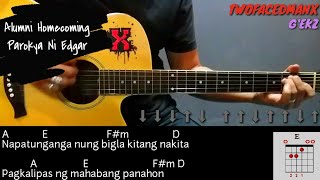 Alumni Homecoming  Parokya Ni Edgar Guitar Cover With Lyrics amp Chords [upl. by Aelram619]