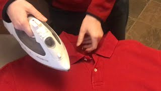 how to IRON a polo shirt [upl. by Elbart]