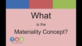 What is the Materiality Concept [upl. by Eatnuahs914]