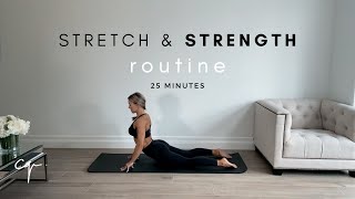 Full Body Stretch and Strength Routine  Increase Flexibility  25 Mins [upl. by Lucien255]