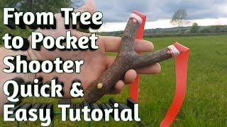 How to make a Slingshot  No Power Tools [upl. by Ldnek106]