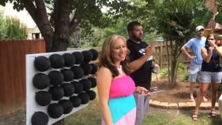 FUN Gender reveal w darts and balloons [upl. by Llerut22]