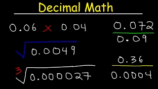 Multiplying Decimals and Dividing Decimals  The Easy Way [upl. by Yenttihw869]