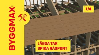 Lägga tak del 1 spika råspont [upl. by Eidod]