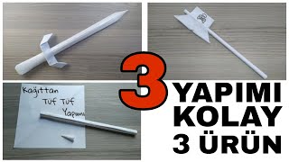 Kağıttan Neler Yapılır  Yapımı Kolay 3 Muhteşem Ürün  Origamiler [upl. by Emrich591]