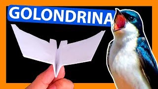 Como hacer un AVION DE PAPEL GOLONDRINA fácil y que vuele mucho [upl. by Etnelav]