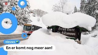 Weer een meter sneeuw in Oostenrijk en Duitsland [upl. by Box]